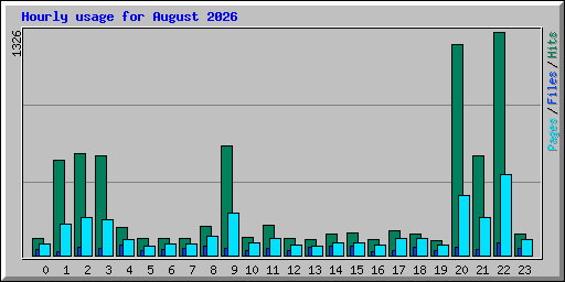 Hourly usage for August 2026